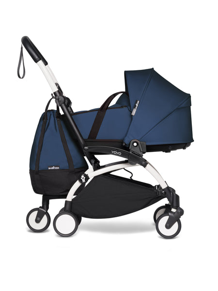 BABYZEN YOYO2 Stroller + YOYO Bag - Includes White Frame, Grey Seat  Cushion, Grey Canopy, Grey YOYO Bag, Wheel Base & Hooks - Suitable for  Children Up
